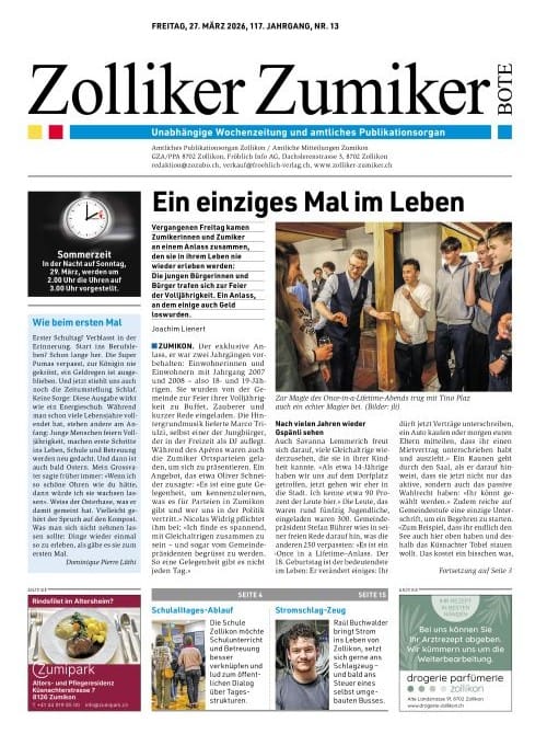 Zolliker-Zumiker Bote Vorschau