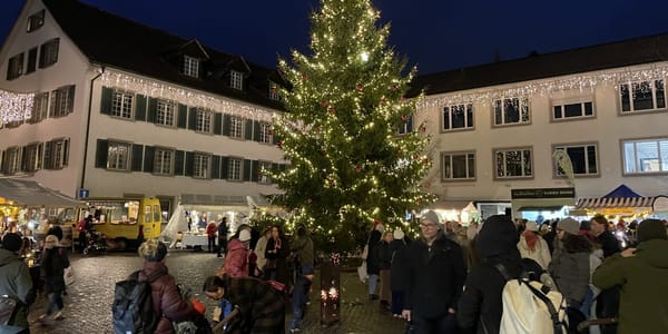 Einfach stimmungsvoll: Der Dorfplatz in adventlichem Tenü. (Bilder: dwe)